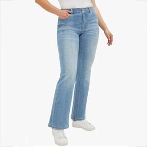 Ellos Women Classic Bootcut Jeans 22 Stretch Curvy High Waist Vintage Wash NEW
